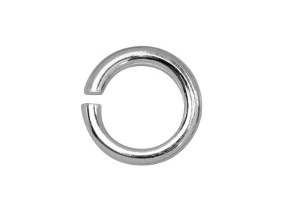 Sterling Silver Open Jump Ring     Heavy 5mm Pack of 50 - Standard Image - 2