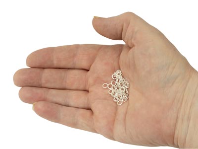 Sterling Silver Open Jump Ring     Heavy 5mm Pack of 25 - Standard Image - 3