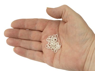 Sterling Silver Open Jump Ring     Heavy 6mm Pack of 10 - Standard Image - 3