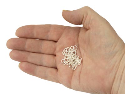 Sterling Silver Open Jump Ring     Heavy 6mm Pack of 50 - Standard Image - 3
