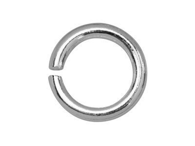 Sterling Silver Open Jump Ring     Heavy 6mm Pack of 100 - Standard Image - 2
