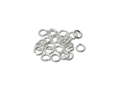 Sterling Silver Open Jump Ring     Light 3mm Pack of 25 - Standard Image - 1