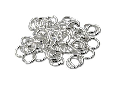Sterling Silver Open Jump Ring     Light 5mm Pack of 50 - Standard Image - 1