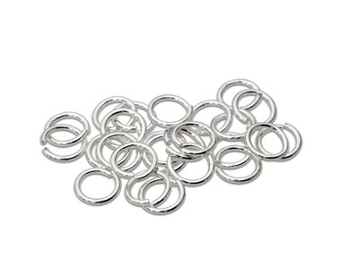 Sterling Silver Open Jump Ring     Light 6mm Pack of 25 - Standard Image - 1