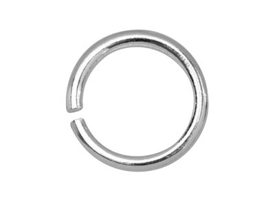 Sterling Silver Open Jump Ring     Light 6mm Pack of 25 - Standard Image - 2
