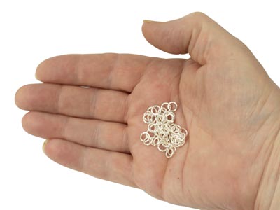 Sterling Silver Open Jump Ring     Light 6mm Pack of 100 - Standard Image - 3