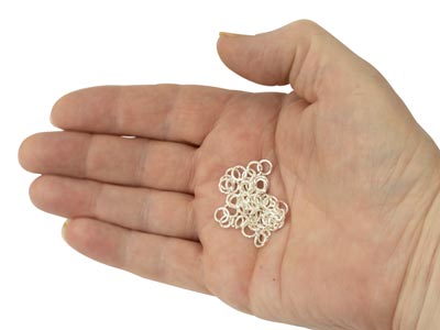 Sterling Silver Open Jump Ring     Light 6mm Pack of 200 - Standard Image - 3