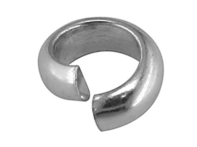 Sterling Silver Open Jump Ring     5.5mm Made From D Shape Wire - Standard Image - 1