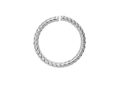 Sterling Silver Open Twisted Wire  Jump Ring 10mm - Standard Image - 1