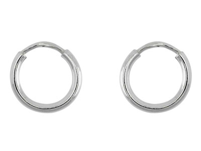 Sterling Silver Creole Sleeper     Hoops 8mm Pack of 2