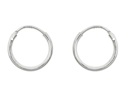 Sterling Silver Creole Sleeper     Hoops 10mm Pack of 2