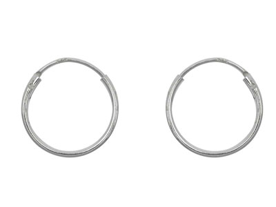 Sterling Silver Creole Sleeper     Hoops 12mm Pack of 2