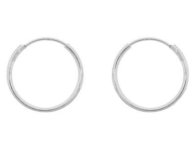 Sterling Silver Creole Sleeper     Hoops 16mm Pack of 2 - Standard Image - 1