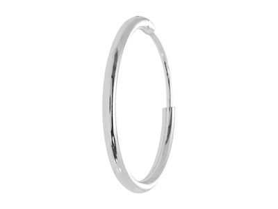 Sterling Silver Creole Sleeper     Hoops 16mm Pack of 2 - Standard Image - 4