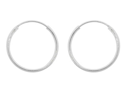 Sterling Silver Creole Sleeper     Hoops 18mm Pack of 2