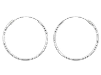 Sterling Silver Creole Sleeper     Hoops 20mm Pack of 2