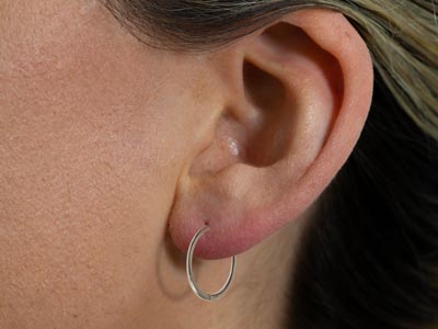 Sterling Silver 16mm Hinged Sleeper Hoop Earring Pack of 2 - Standard Image - 3