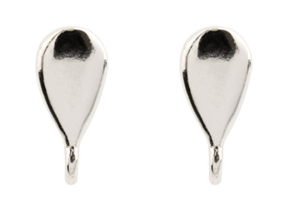 Sterling Silver Ear Stud With Ring Pack of 2 - Standard Image - 2