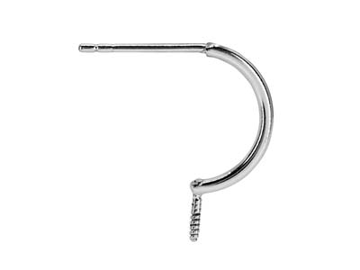 Sterling Silver Half Hoop And Peg  Earrings Pack of 2, 100% Recycled  Silver - Standard Image - 2