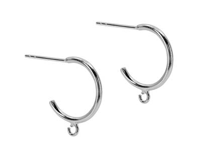 Sterling Silver Half Hoop And Ring Earrings Pack of 2, 100 Recycled  Silver