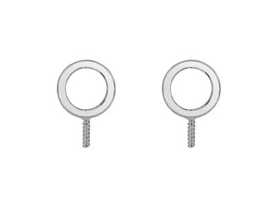 Sterling Silver Circle Of Life And Peg Earrings 6mm Pack of 2, 100%   Recycled Silver - Standard Image - 2