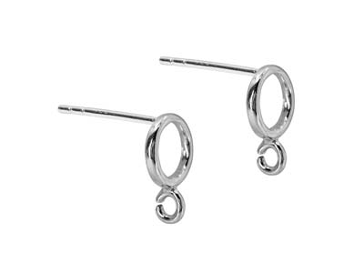 Sterling Silver Circle Of Life And Ring Earring 6mm Pack of 2, 100   Recycled Silver