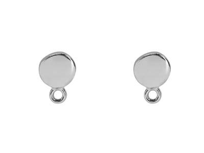 Sterling Silver Round Ear Stud And Ring 6mm Pack of 2, 100% Recycled  Silver - Standard Image - 1