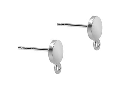 Sterling Silver Round Ear Stud And Ring 6mm Pack of 2, 100% Recycled  Silver - Standard Image - 1