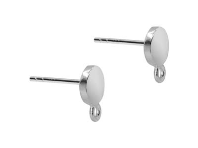 Sterling Silver Round Ear Stud And Ring 6mm Pack of 2, 100% Recycled  Silver - Standard Image - 2