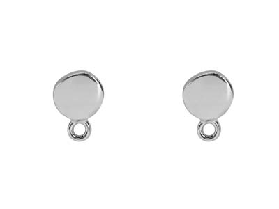 Sterling Silver Round Ear Stud And Ring 6mm Pack of 2, 100% Recycled  Silver - Standard Image - 2