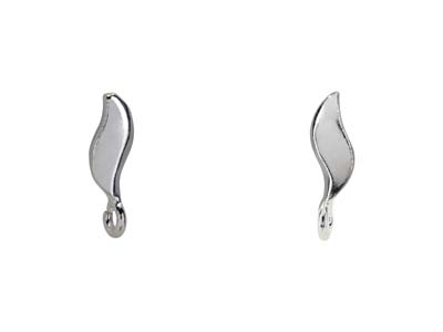 Sterling Silver Leaf Ear Stud And  Ring 5mm Pack of 2, 100% Recycled  Silver - Standard Image - 1