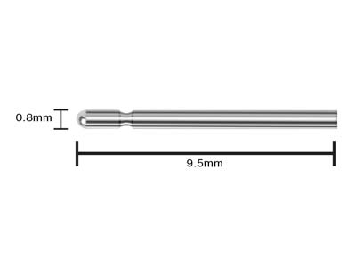 Sterling Silver Pin 9.5mm X 0.8mm, Pack of 20, 111, 3/8