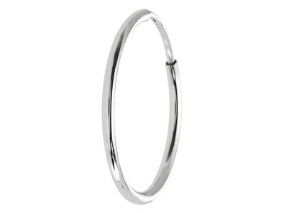 Sterling Silver Endless Hoops 12mm Pack of 2 - Standard Image - 4