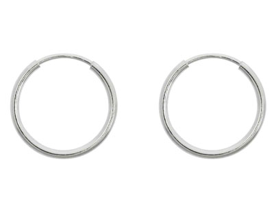 Sterling Silver Endless Hoops 16mm Pack of 2 - Standard Image - 1