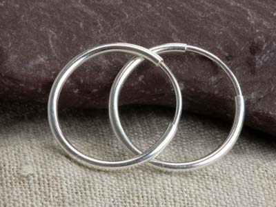 Sterling Silver Endless Hoops 16mm Pack of 2 - Standard Image - 7