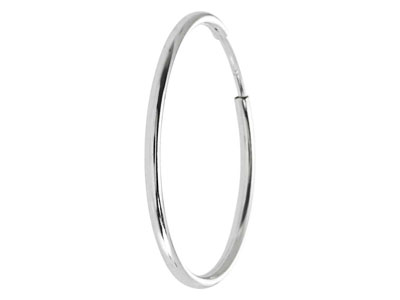 Sterling Silver Endless Hoops 24mm Pack of 2 - Standard Image - 4