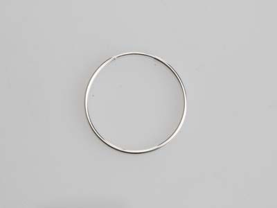 Sterling Silver Endless Hoops 24mm Pack of 2 - Standard Image - 5