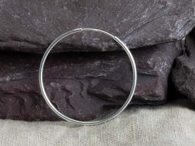 Sterling Silver Endless Hoops 30mm Pack of 2 - Standard Image - 6