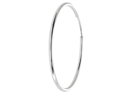 Sterling Silver Endless Hoops 38mm Pack of 2 - Standard Image - 4