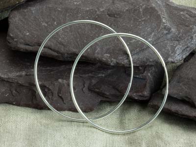 Sterling Silver Endless Hoops 38mm Pack of 2 - Standard Image - 7