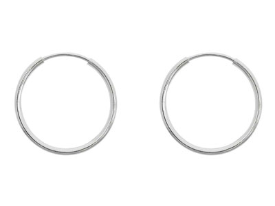 Sterling Silver Endless Hoops 18mm Pack of 2