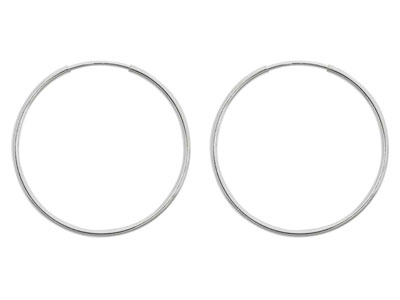 Sterling Silver Endless Hoops 26mm Pack of 2