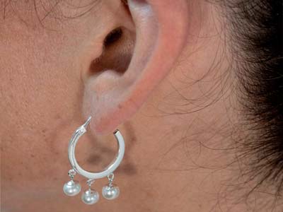 Sterling Silver 18mm Chandelier    Earrings With 3 Drops Pack of 2 - Standard Image - 2