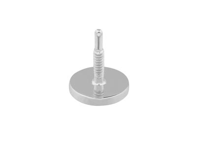 Sterling Silver Circle Labret Post 3mm - Standard Image - 2