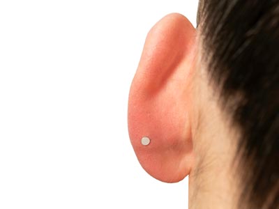 Sterling Silver Circle Labret Tube 3mm - Standard Image - 4
