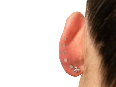 Sterling Silver Circle Labret Tube 3mm - Standard Image - 5