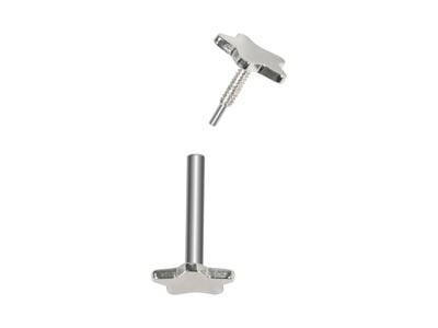 Sterling Silver Star Labret Post   3mm - Standard Image - 3