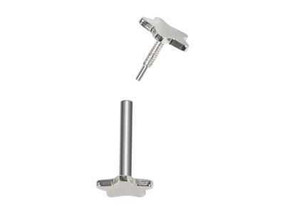 Sterling Silver Star Labret Tube   4.5mm - Standard Image - 3