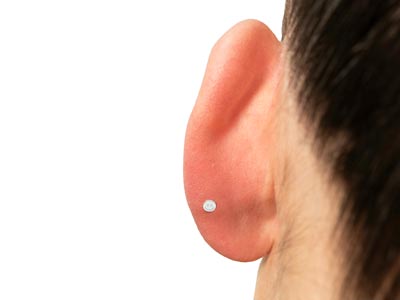 Sterling Silver Smiley Face Labret Tube 3mm - Standard Image - 4