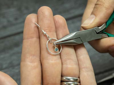 Sterling Silver Drop Hoop With     Closed Jump Ring Inside 15mm       Pack of 2 - Standard Image - 7